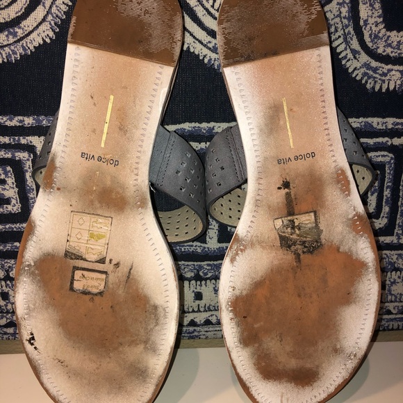 EUC Dolce Vita Sz 9.5 Periwinkle Blue Flat Sandal - Picture 5 of 5